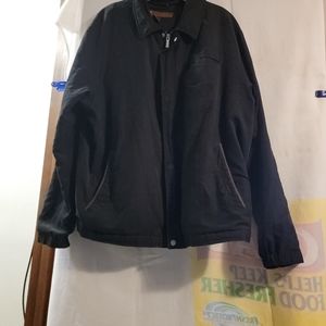 Perry Ellis Portfolio Mens  Jacket Full Zip Up Black Size XXL